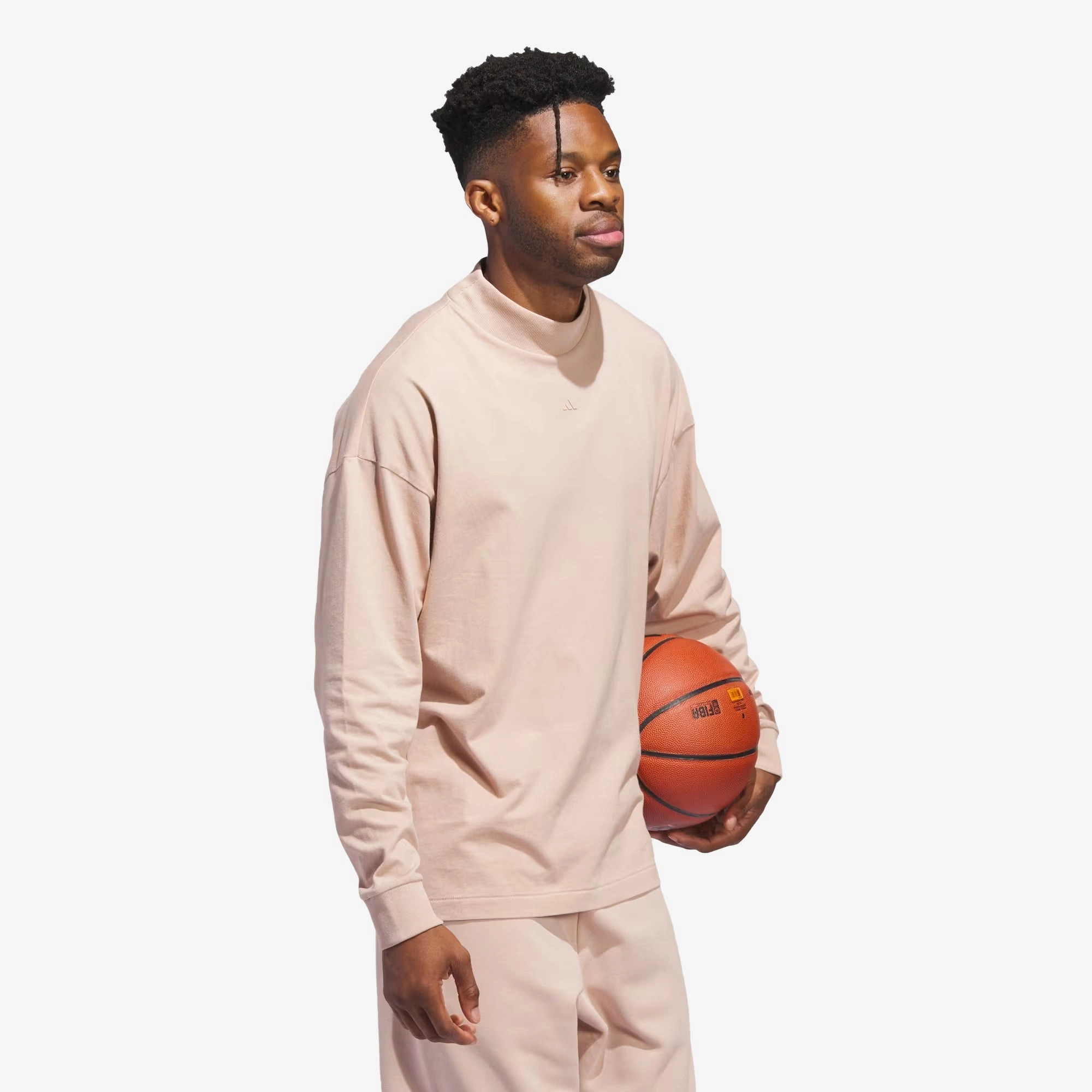 Adidas | BASKETBALL TEE  { ASH PEARL