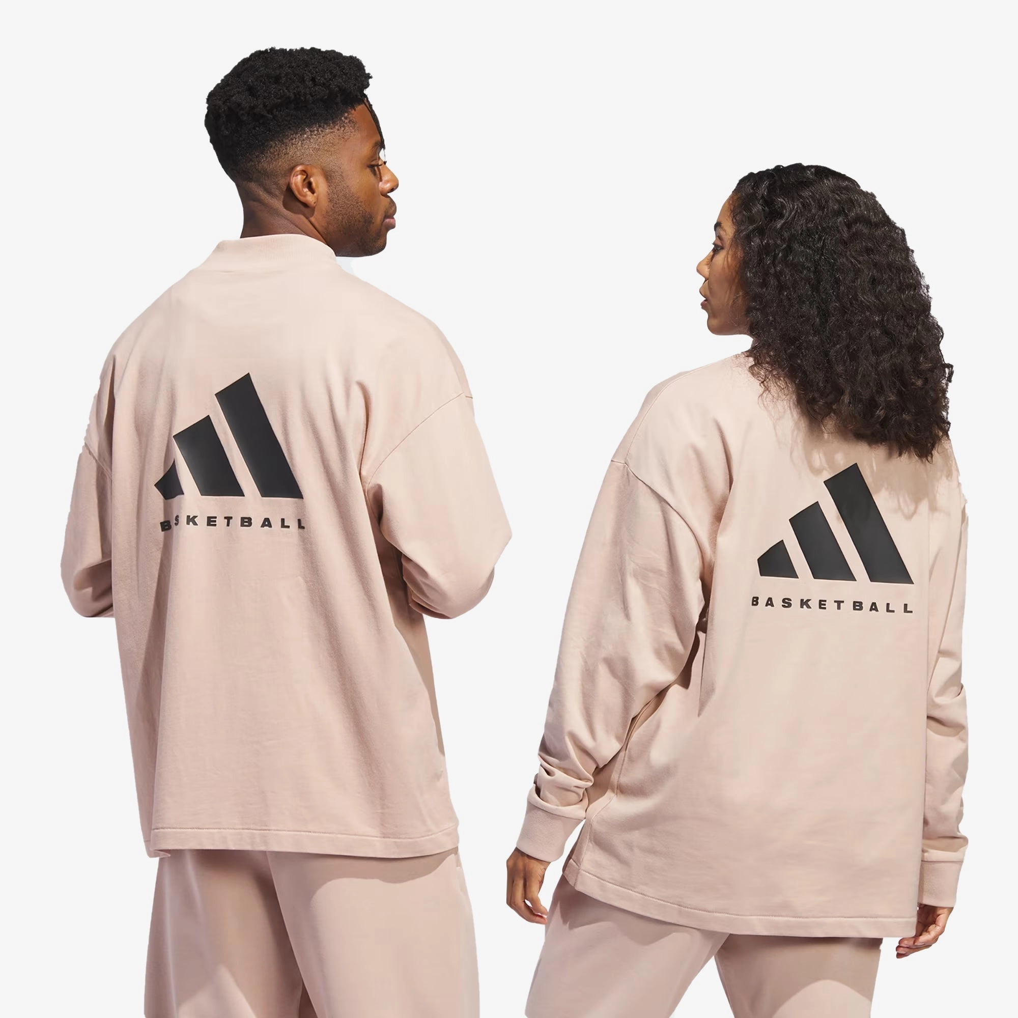 Adidas | BASKETBALL TEE  { ASH PEARL