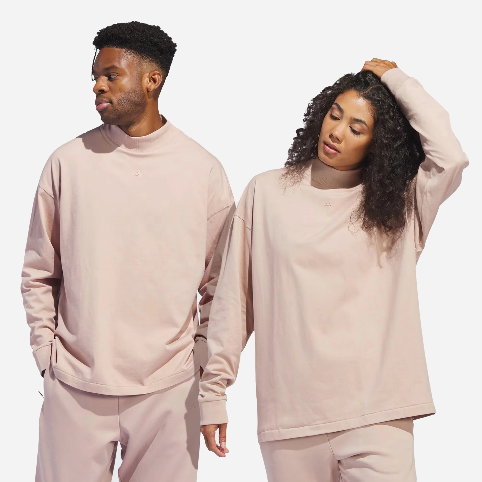 Adidas | BASKETBALL TEE  { ASH PEARL