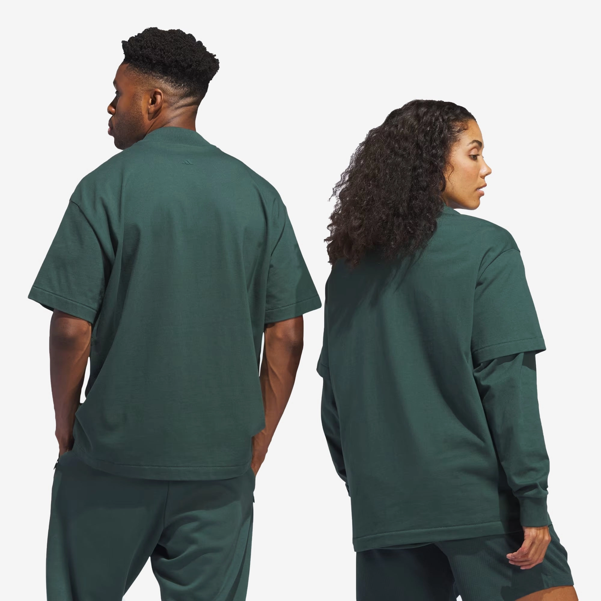 Adidas | BASKETBALL TEE  { MINERAL GREEN