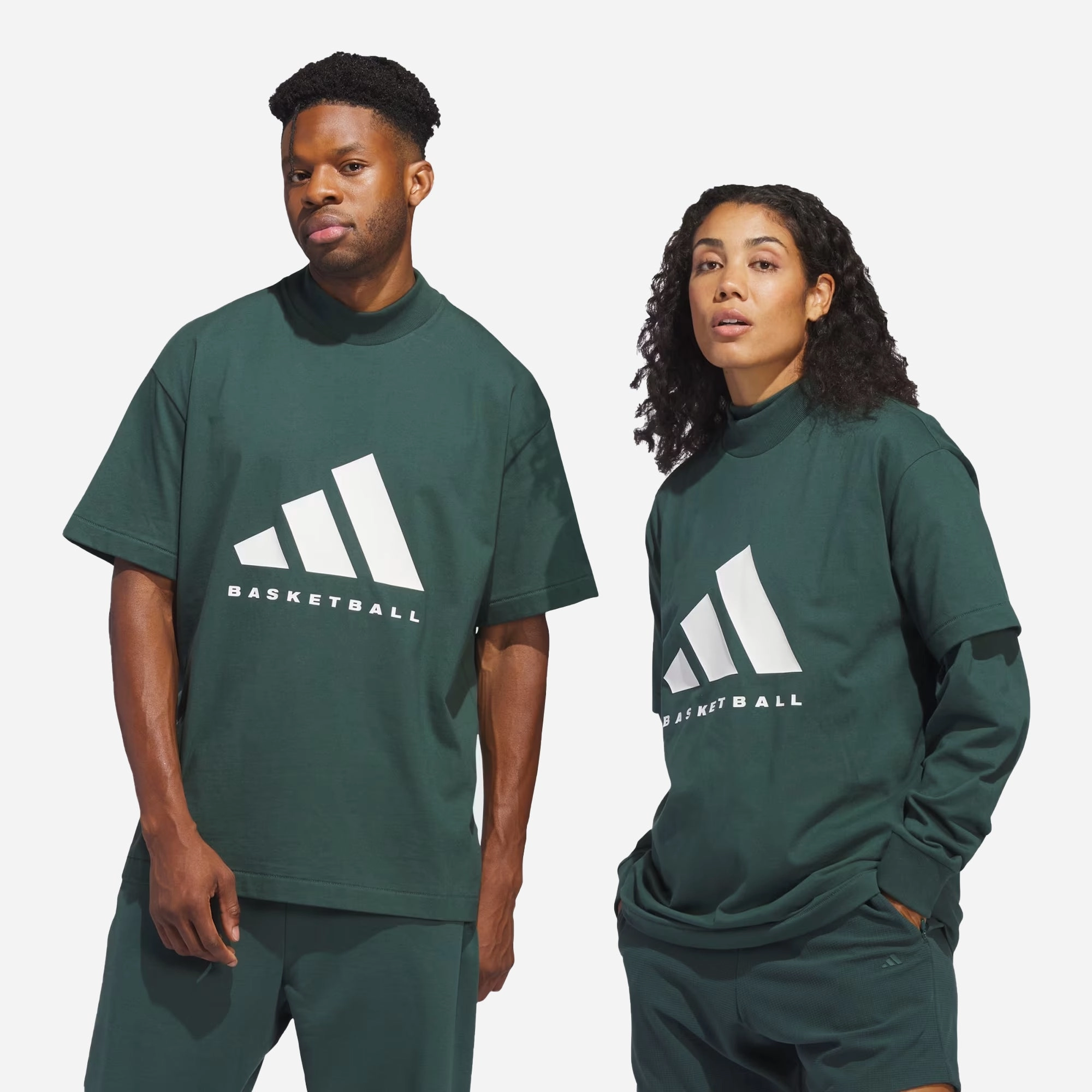 Adidas | BASKETBALL TEE  { MINERAL GREEN