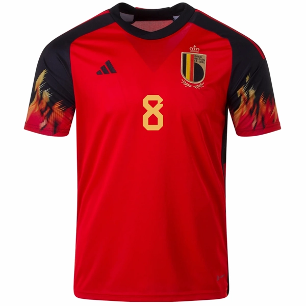 adidas Belgium Youri Tielemans Home Jersey 22/23 (Red/Black)