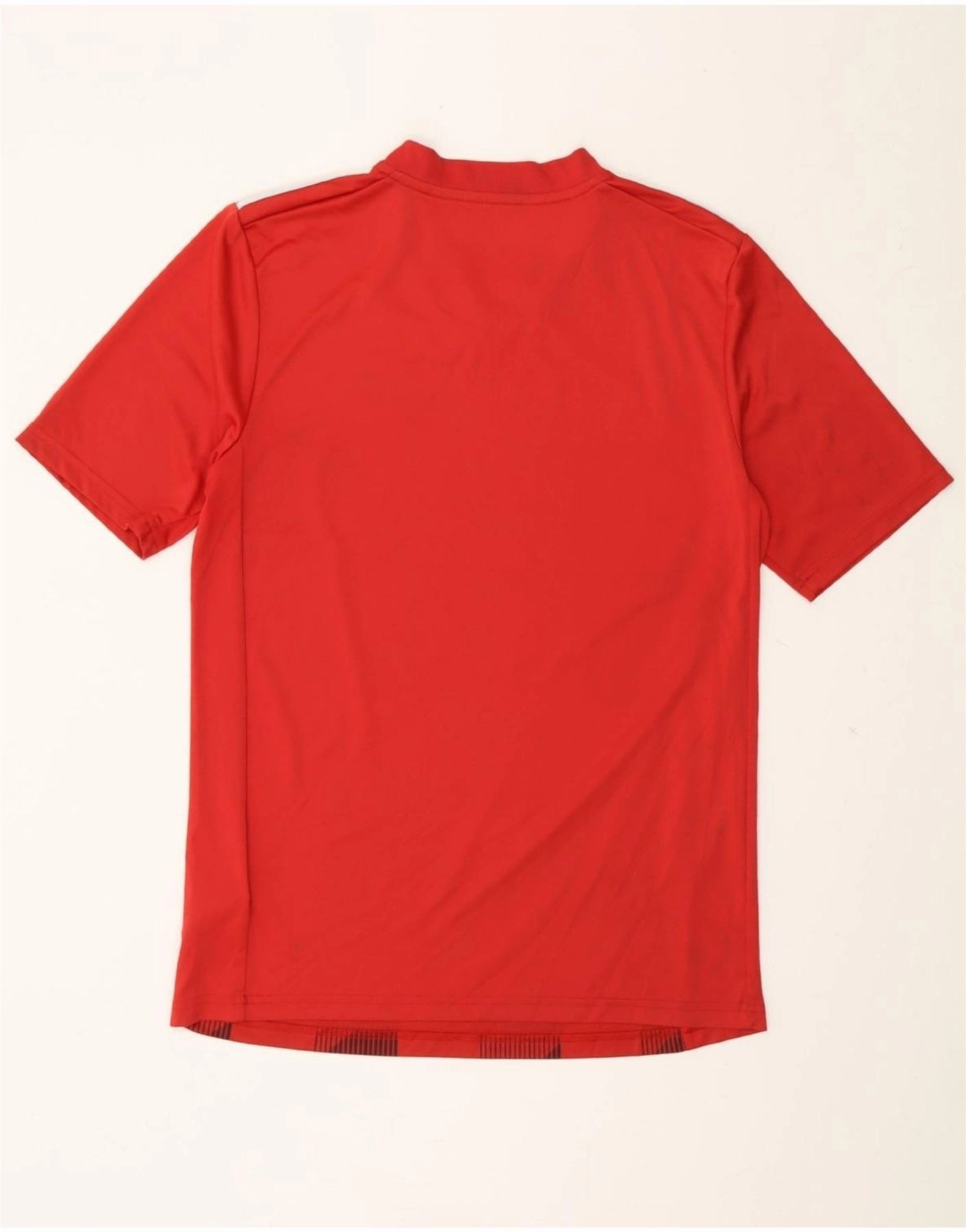 ADIDAS Boys Aeroready T-Shirt Top 15-16 Years Red Striped Polyester