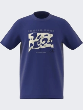 Adidas City Escape Kids Boys Sportswear T-Shirt Navy