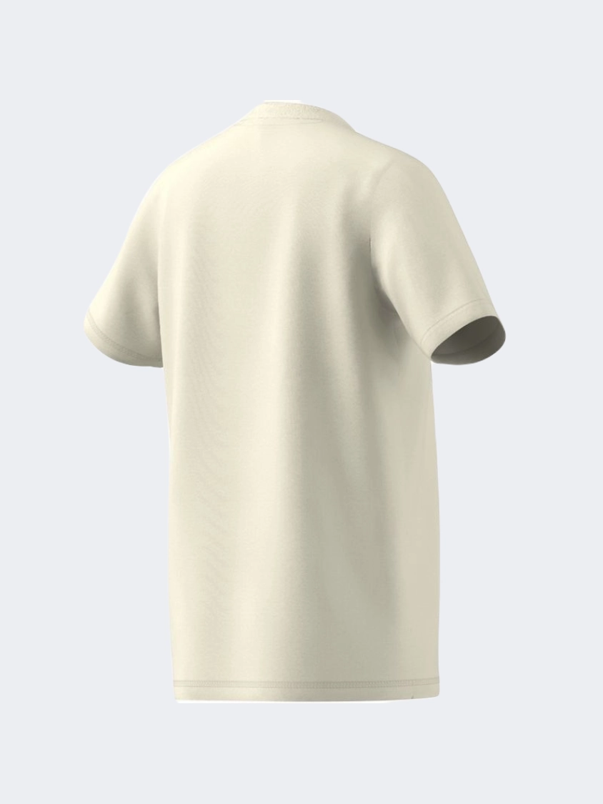 Adidas Dailyrun Boys Sportswear T-Shirt Off White/Green