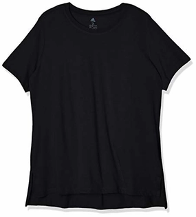 adidas Damen GO to Tee T-Shirt. Negro/Blanco. 2X