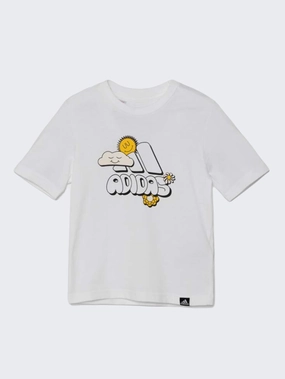 Adidas Doodle Pack Little Boys Sportswear T-Shirt White/Yellow