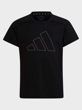 Adidas Essentials Kids-Girls Sportswear T-Shirt Black/White
