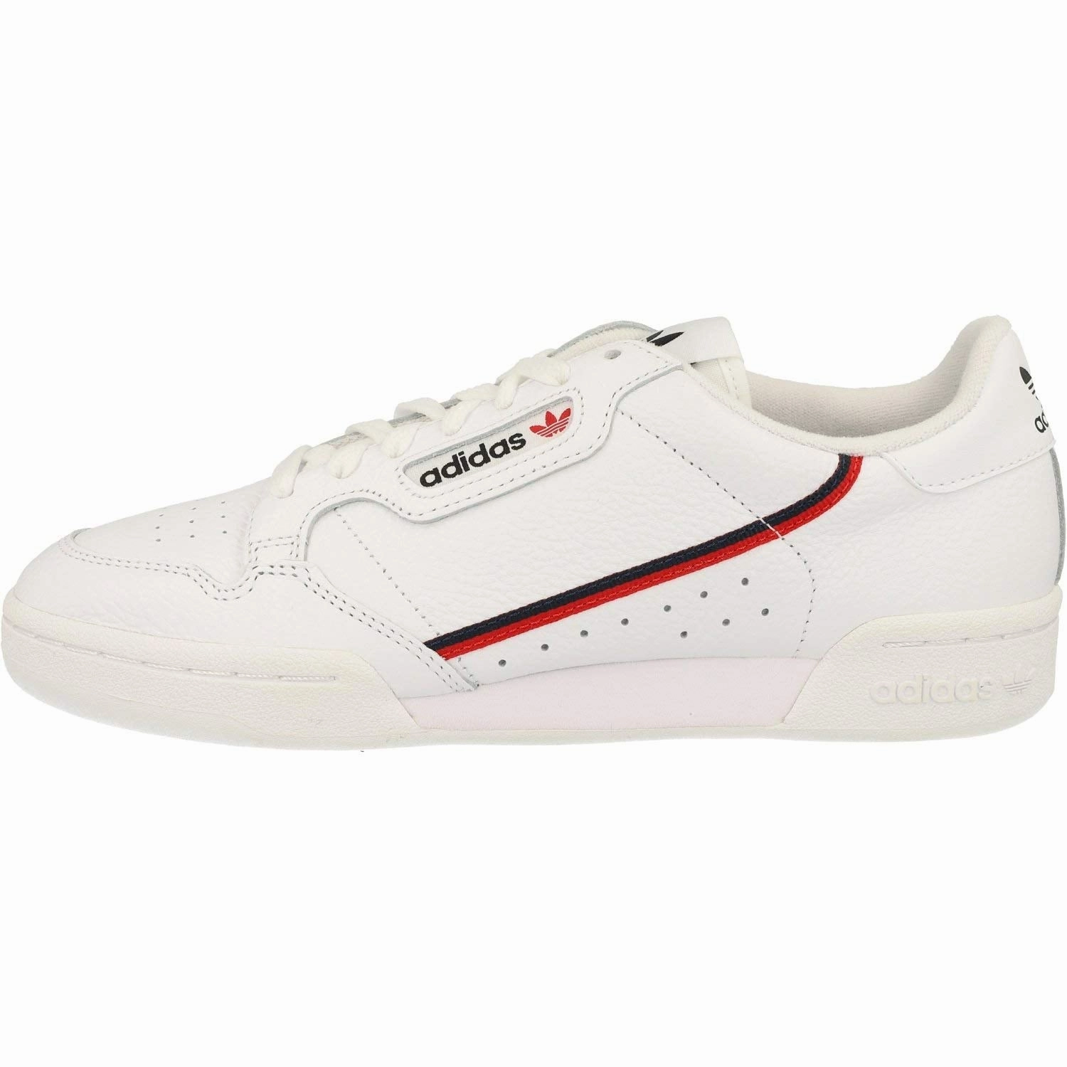 adidas Herren Continental Straßen-Laufschuh. Weiß FTWR White Scarlet Collegiate Navy. 36 2/3 EU