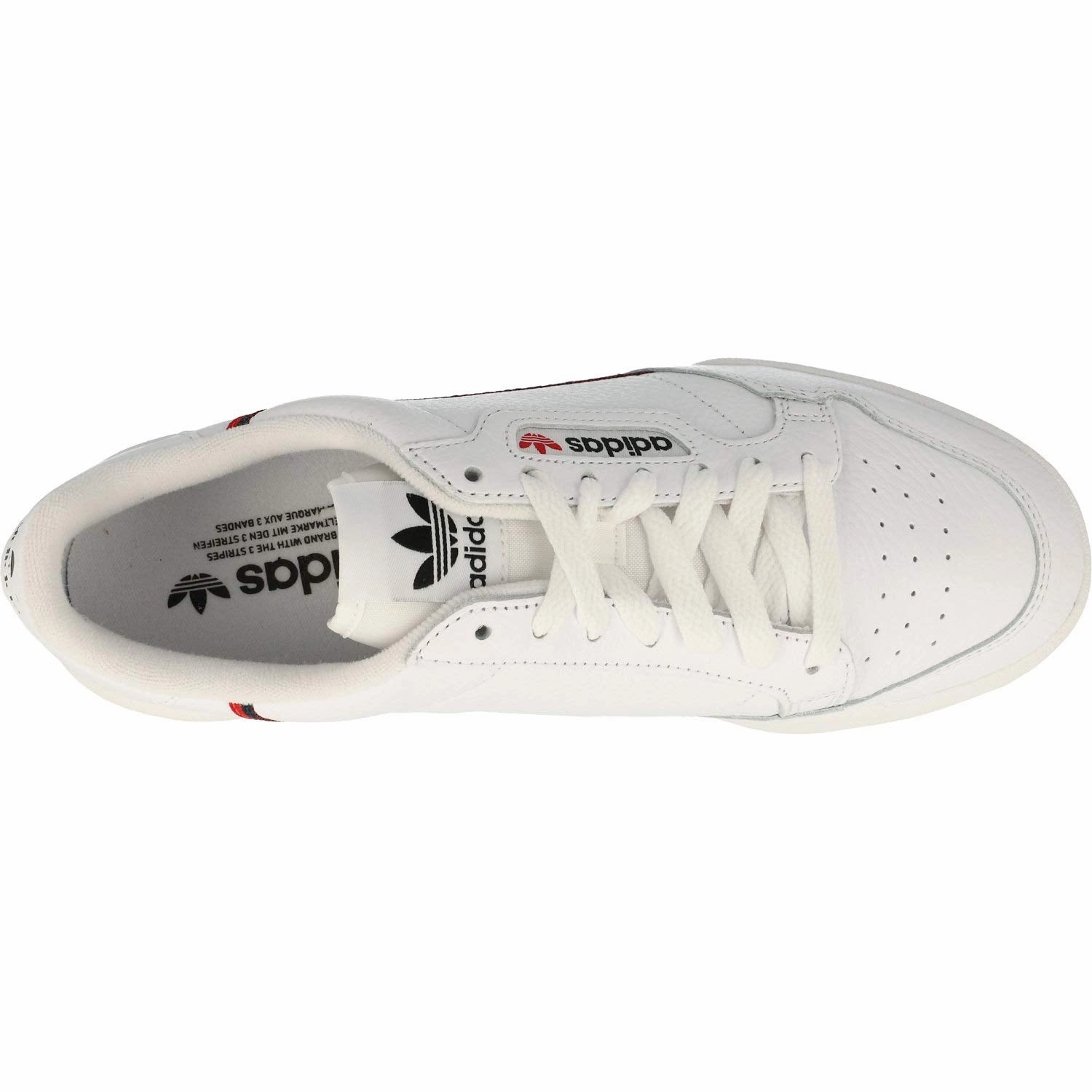 adidas Herren Continental Straßen-Laufschuh. Weiß FTWR White Scarlet Collegiate Navy. 36 2/3 EU