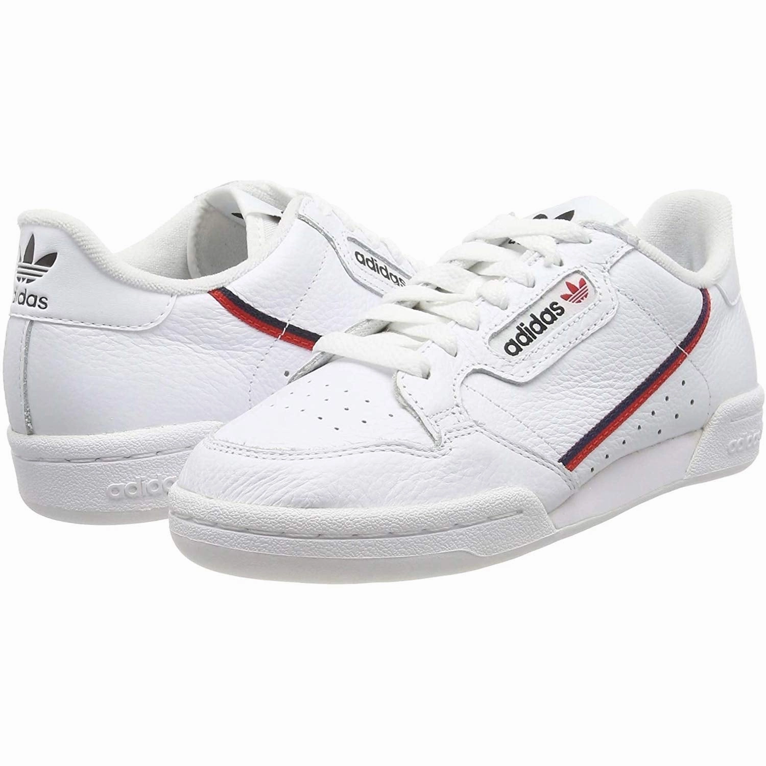 adidas Herren Continental Straßen-Laufschuh. Weiß FTWR White Scarlet Collegiate Navy. 36 2/3 EU