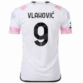 adidas Juventus Vlahovic Away Jersey w/ Serie A 23/24 (White)
