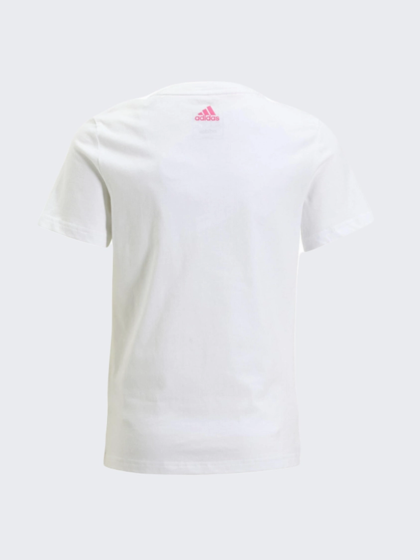 Adidas Linear Kids-Girls Sportswear T-Shirt White/Magenta
