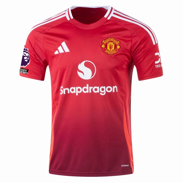 adidas Manchester United Aaron Wan-Bissaka Home Jersey w/ EPL   No Room For Racism 24/25 (MUFC Red)