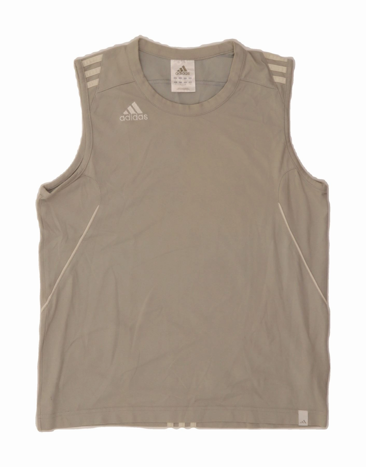 ADIDAS Mens Climalite Vest Top Small Grey Cotton