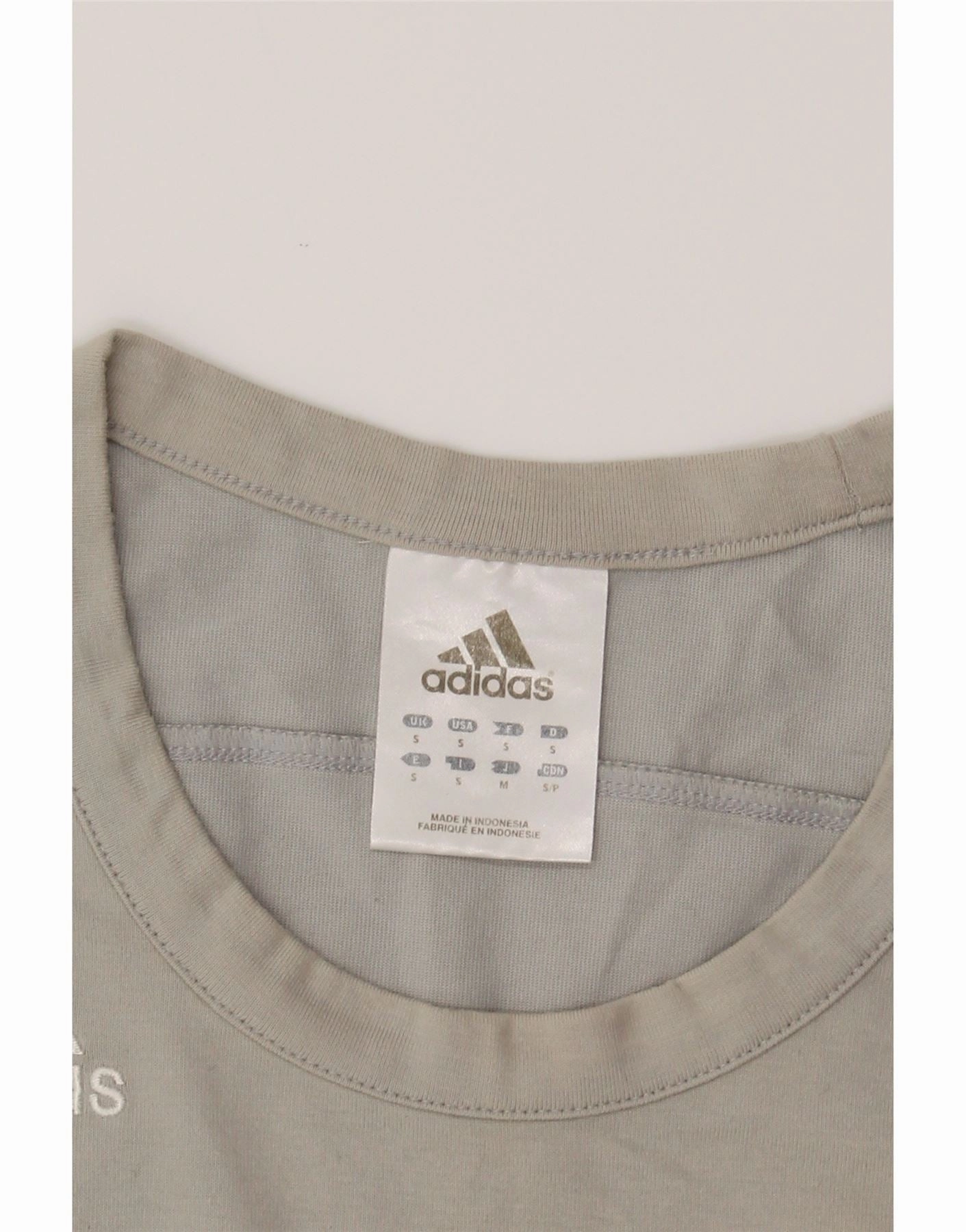 ADIDAS Mens Climalite Vest Top Small Grey Cotton