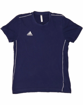 ADIDAS Mens T-Shirt Top Large Navy Blue Cotton