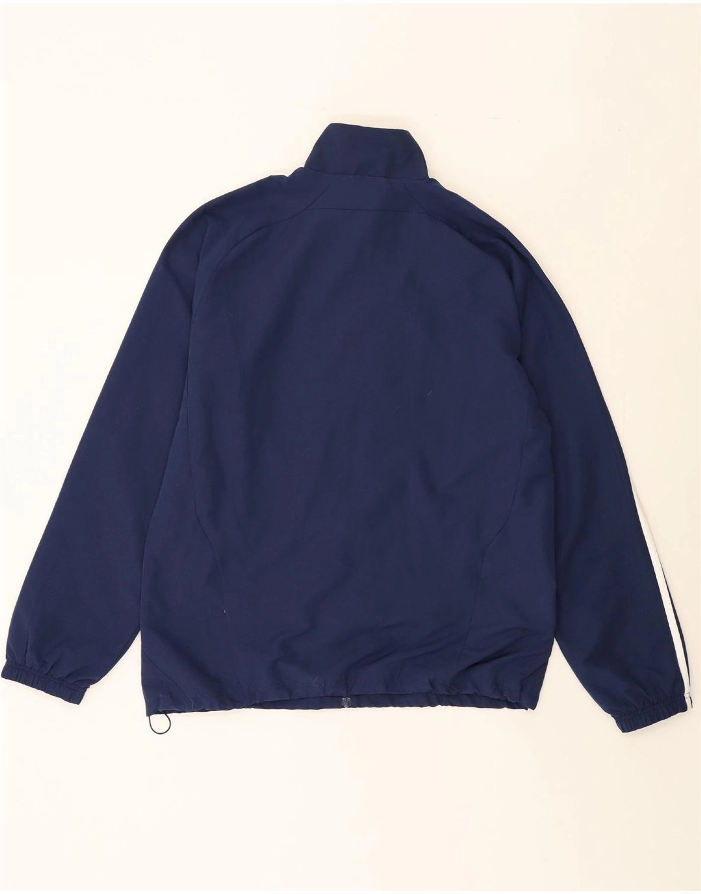 ADIDAS Mens Tracksuit Top Jacket UK 42/44 Large Navy Blue Polyester