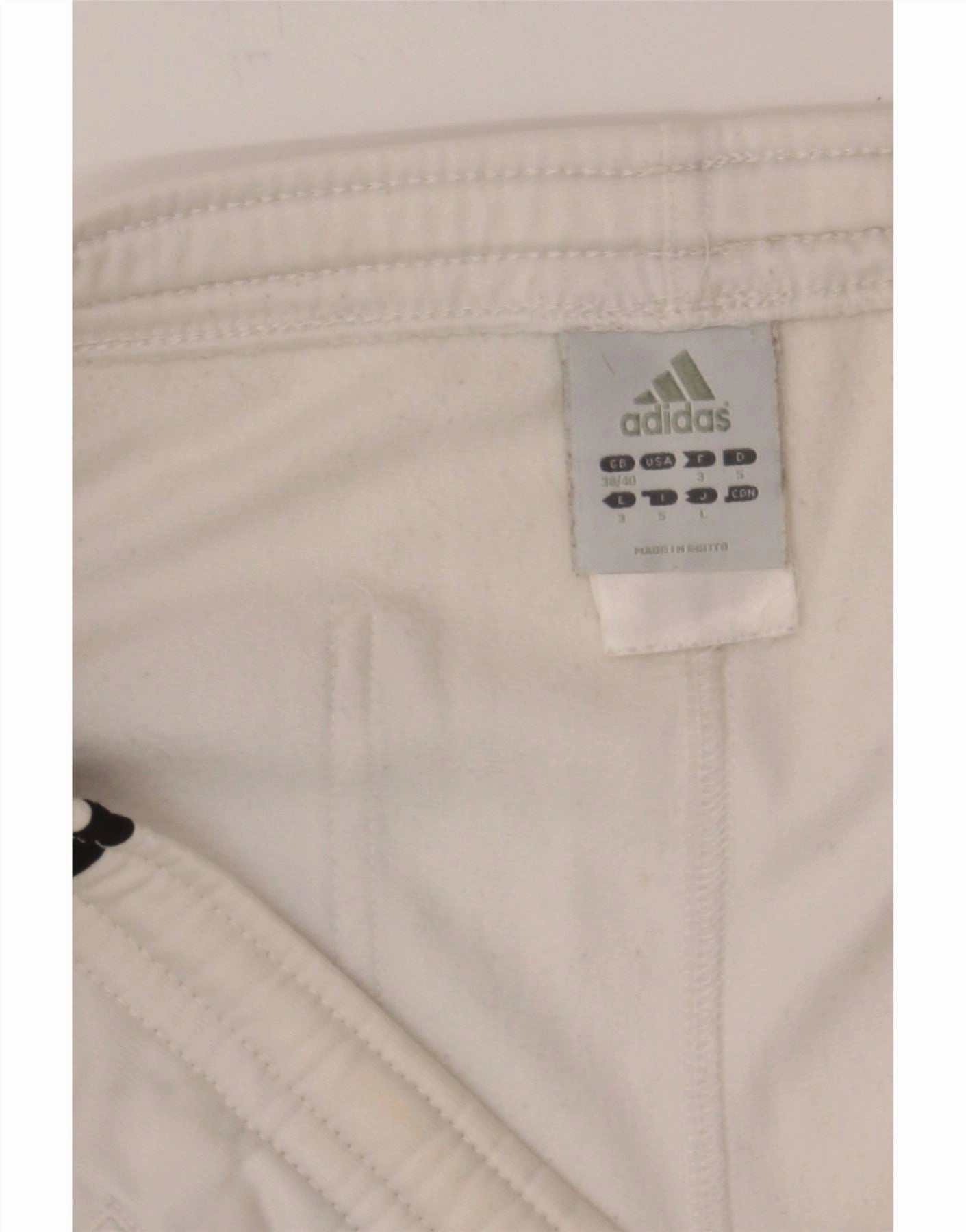 ADIDAS Mens Tracksuit Trousers Joggers Medium  White Polyester