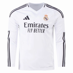 adidas Real Madrid Long Sleeve Home Jersey 24/25 (White)