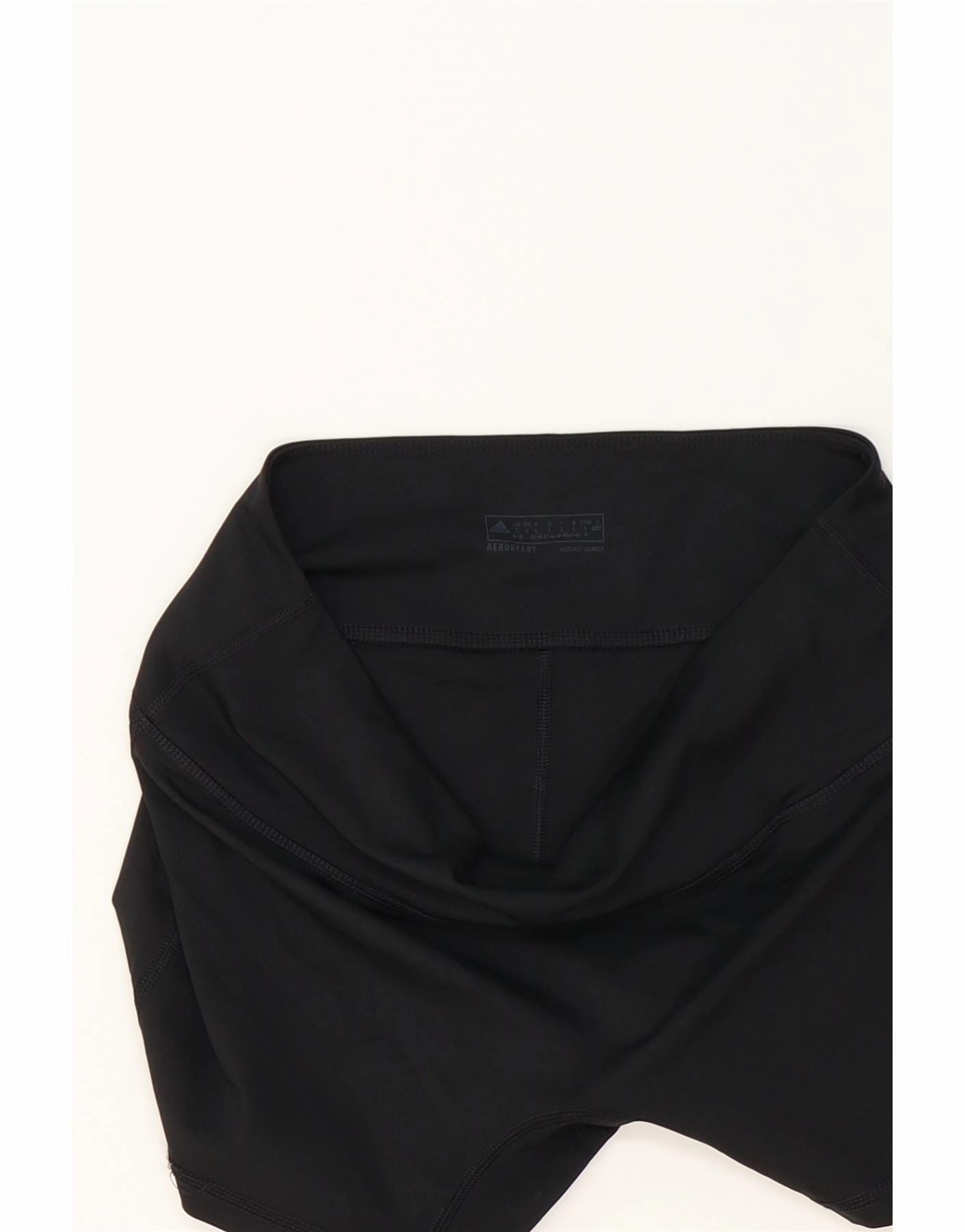 ADIDAS Womens Aeroready Sport Shorts UK 16/18 Large  Black Polyester