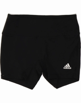 ADIDAS Womens Aeroready Sport Shorts UK 16/18 Large  Black Polyester
