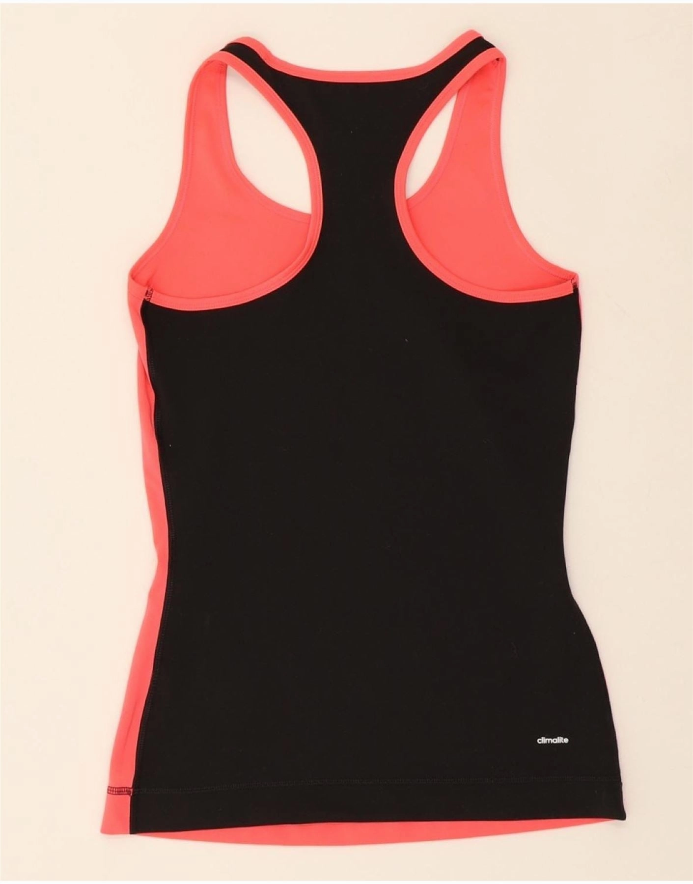 ADIDAS Womens Climalite Graphic Vest Top UK 12/14 Medium Pink Colourblock