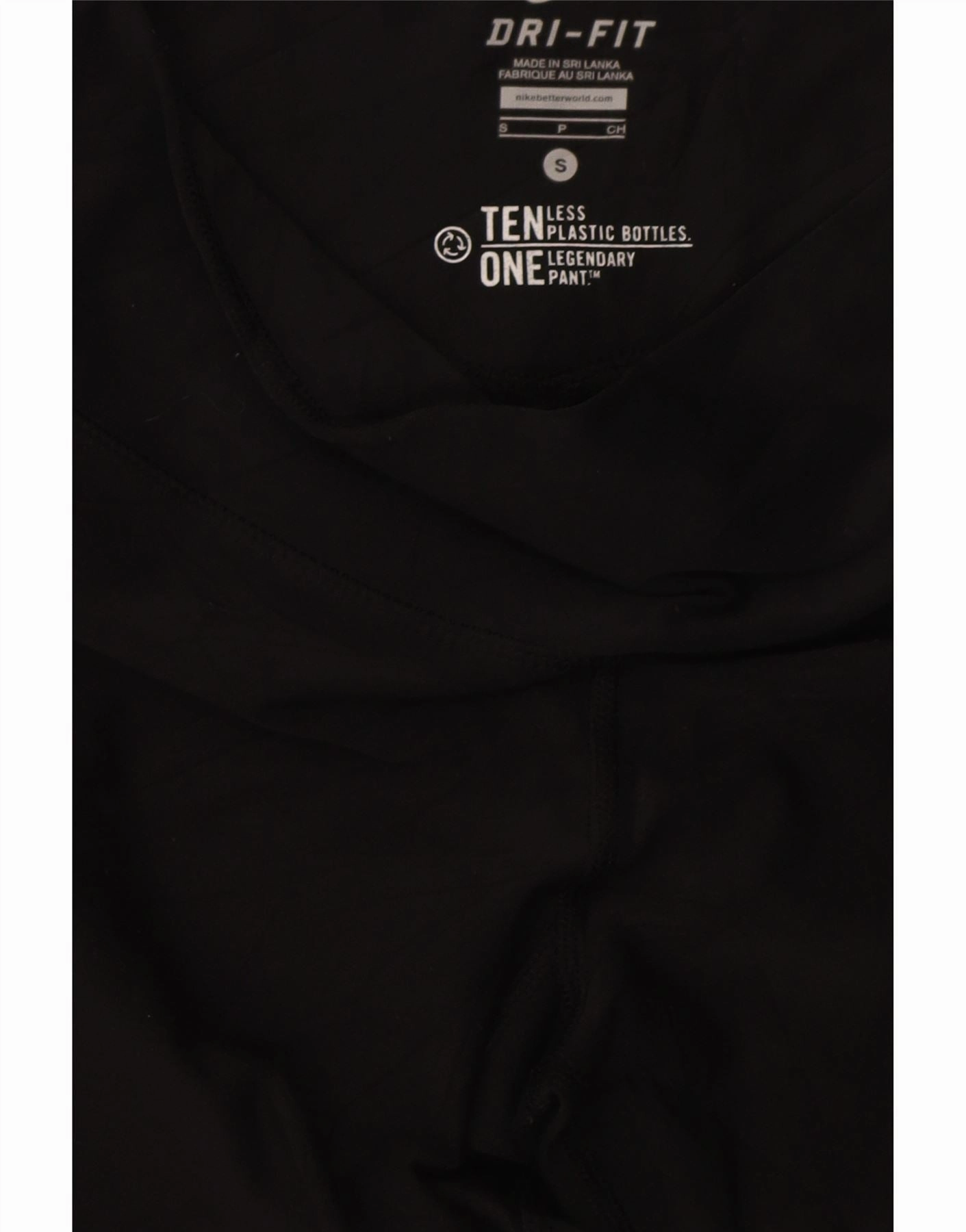 ADIDAS Womens Dri Fit Capri Leggings UK 10 Small  Black Polyester