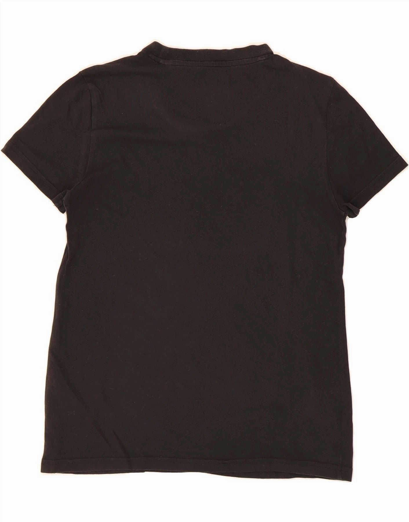 ADIDAS Womens Graphic T-Shirt Top UK 12/14 Medium Black Cotton