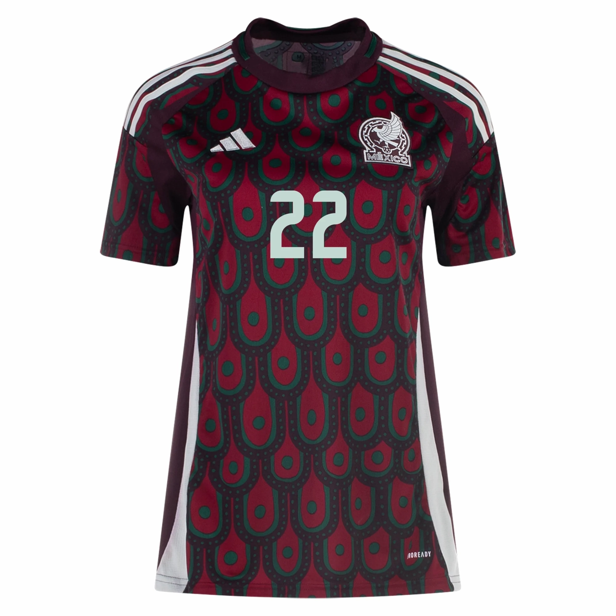adidas Womens Mexico Hirving Lozano Home Jersey 24/25 (Multicolor)