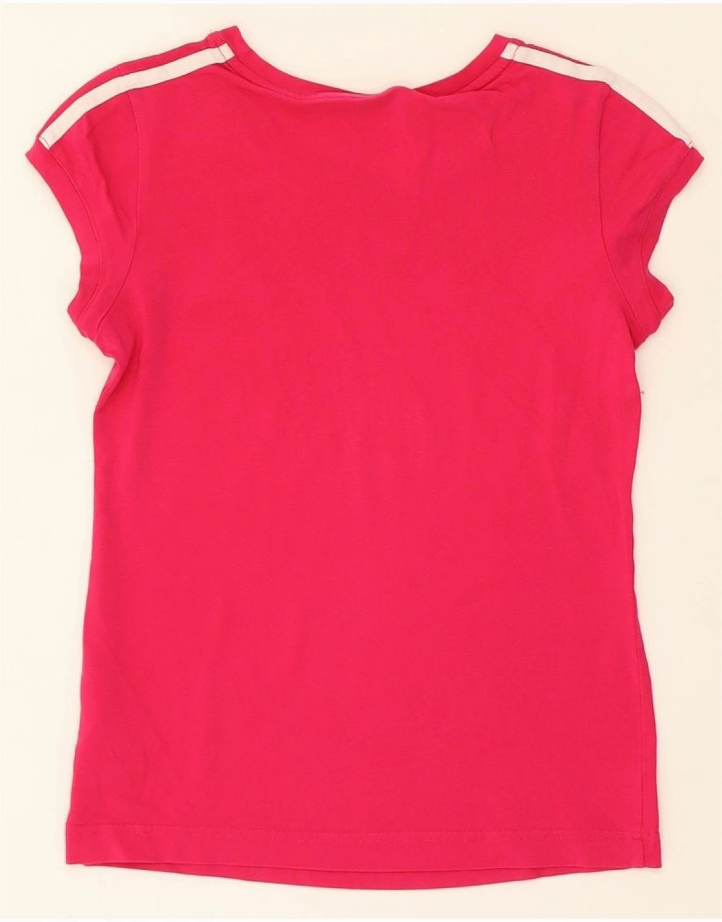 ADIDAS Womens T-Shirt Top UK 10 Small Pink Cotton
