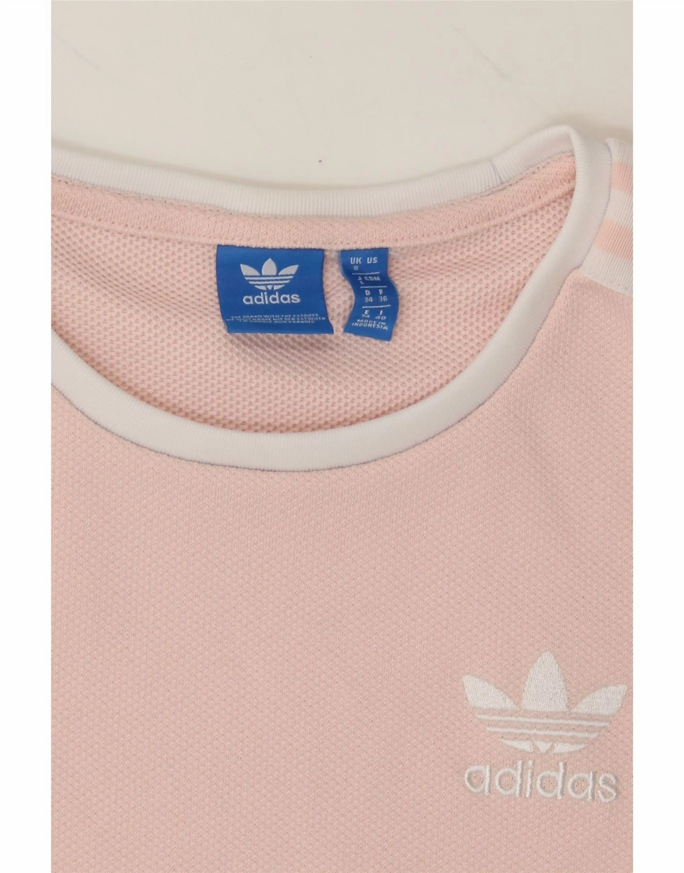ADIDAS Womens T-Shirt Top UK 8 Small Pink Polyester