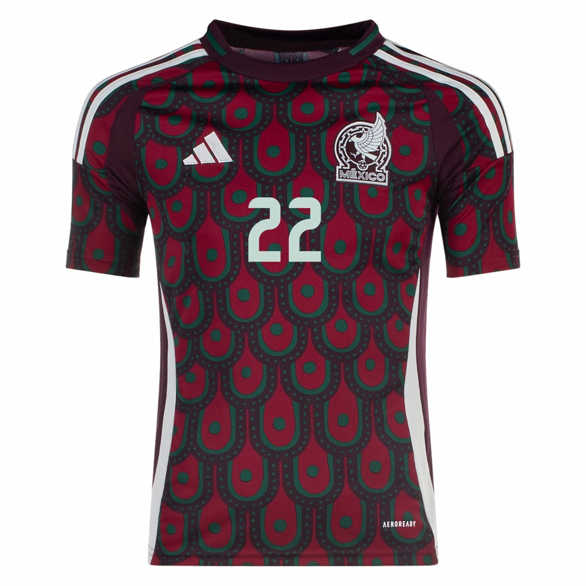 adidas Youth Mexico Hirving Lozano Home Jersey 24/25 (Multicolor)