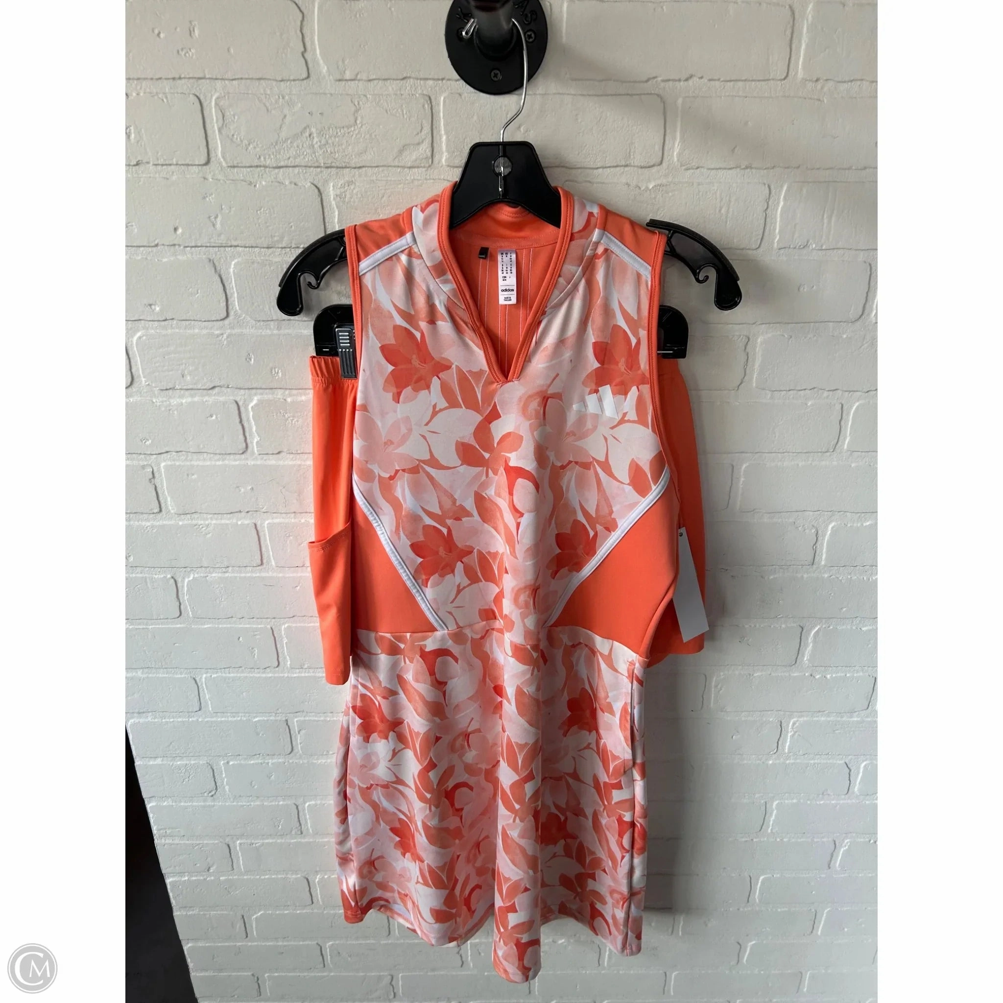 Athletic Dress By Adidas In Orange, Size: M