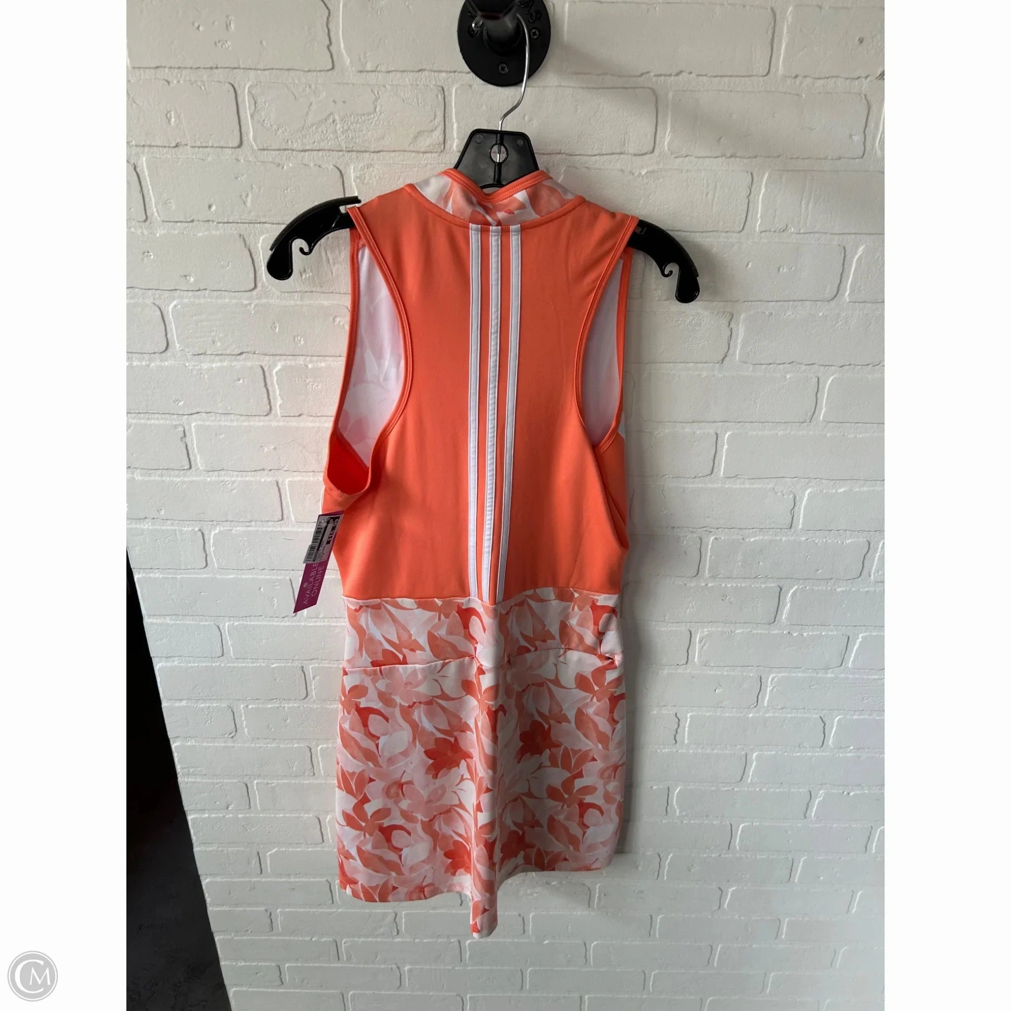 Athletic Dress By Adidas In Orange, Size: M
