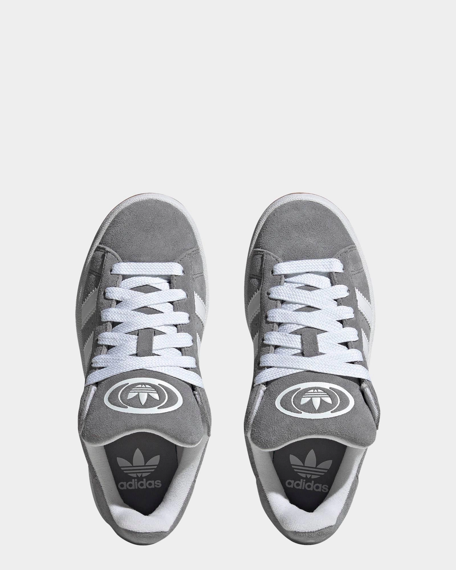 Campus 00s Elastic Lace Grade School Grey/White