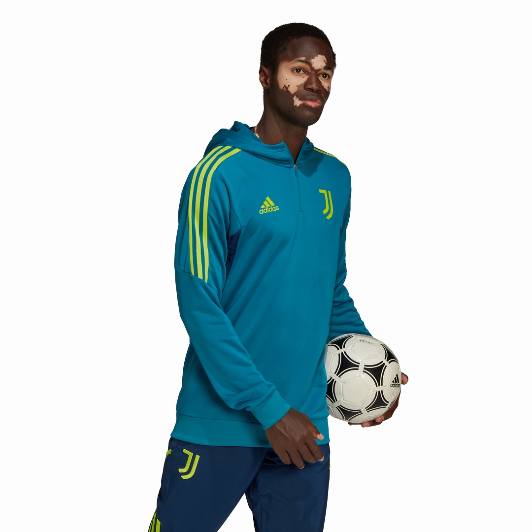 Haut d'entrainement à capuche Juventus 2022/2023 - Bleu/Vert