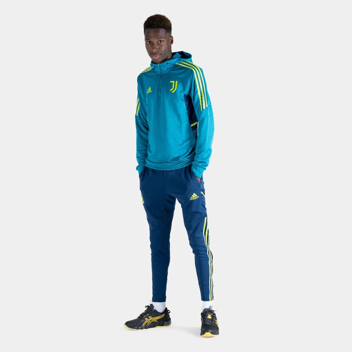 Haut d'entrainement à capuche Juventus 2022/2023 - Bleu/Vert