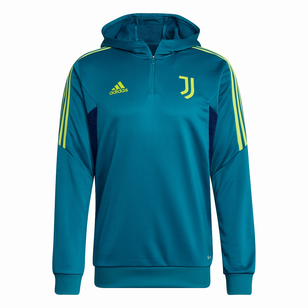 Haut d'entrainement à capuche Juventus 2022/2023 - Bleu/Vert