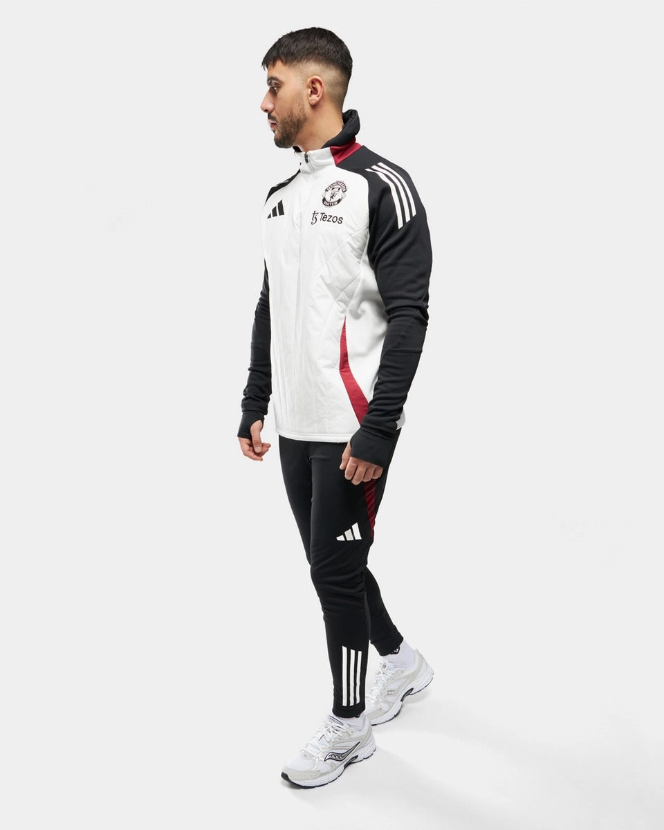 Haut Manchester United 2024/2025 cagoule intégrée - Blanc/Noir/Rouge