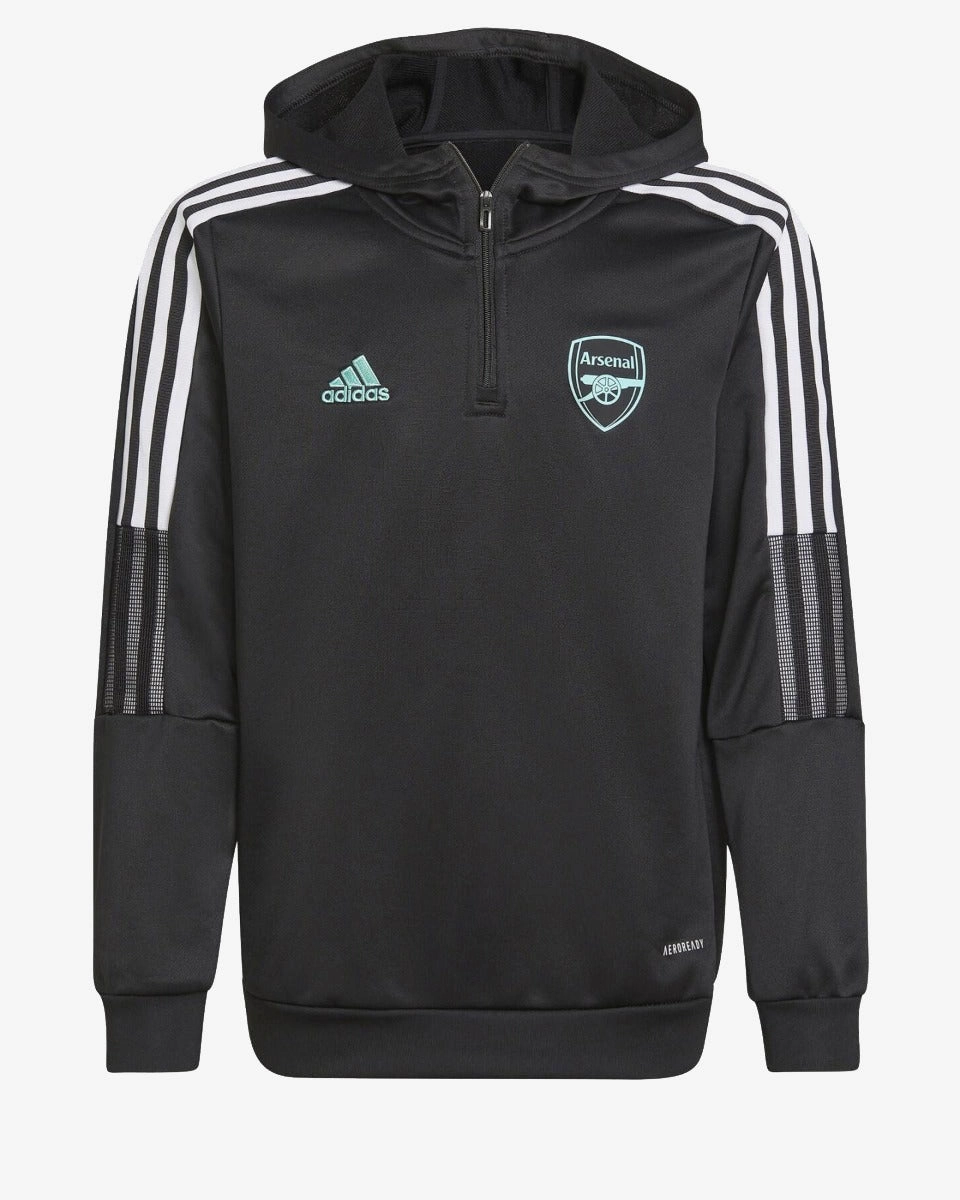 Sweat Zippé Arsenal Tiro Junior 2022 - Noir/Blanc/Vert