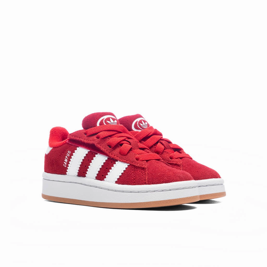 Toddlers Campus 00s Comfort Elastic Lace - Better Scarlet/Cloud White