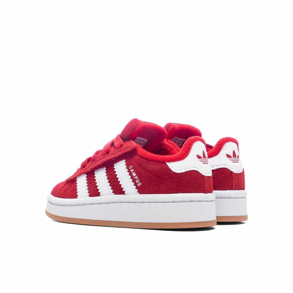 Toddlers Campus 00s Comfort Elastic Lace - Better Scarlet/Cloud White