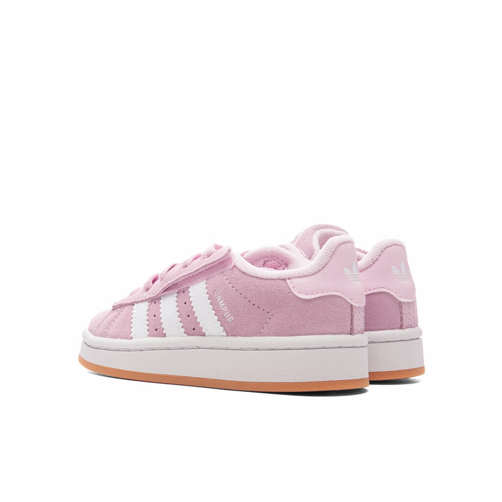 Toddlers Campus 00s Comfort Elastic Lace - Clear Pink/Cloud White/Gum