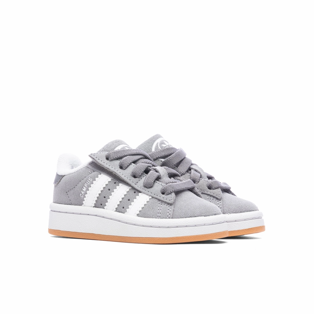 Toddlers Campus 00s Comfort Elastic Lace - Grey Three/Cloud White/Gum