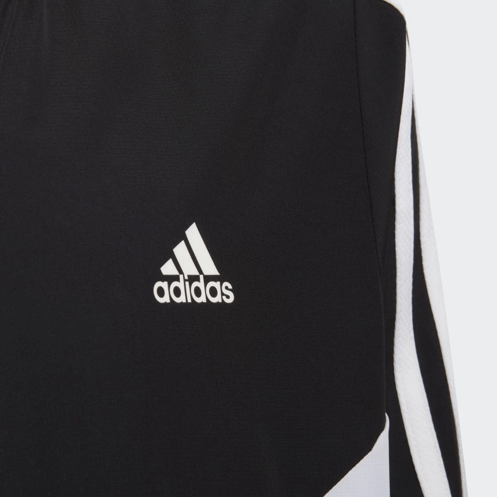 Veste Coupe-Vent Adidas Colorblock Junior - Noir/Blanc/Gris