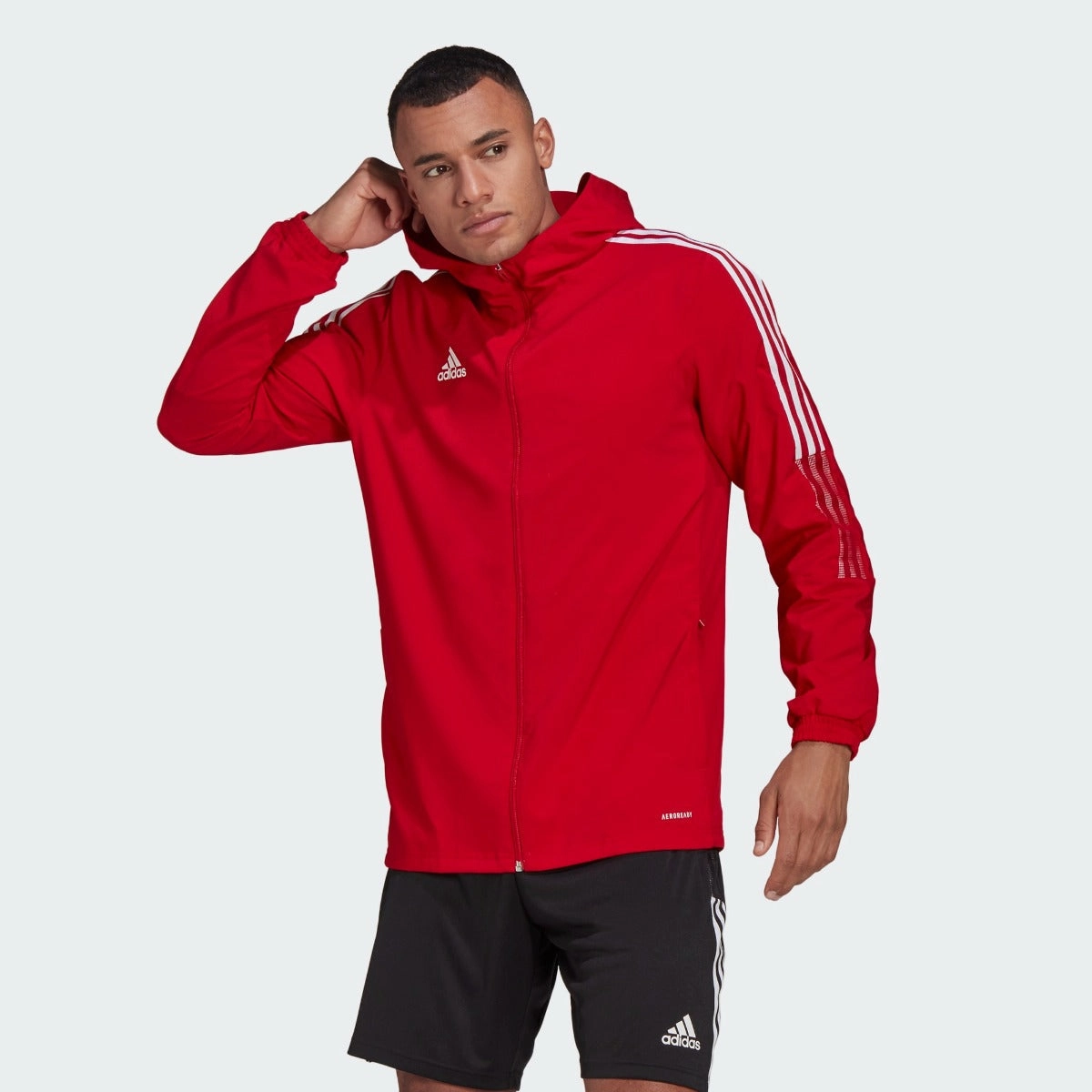 Veste Coupe-Vent Adidas Tiro 21 - Rouge/Blanc