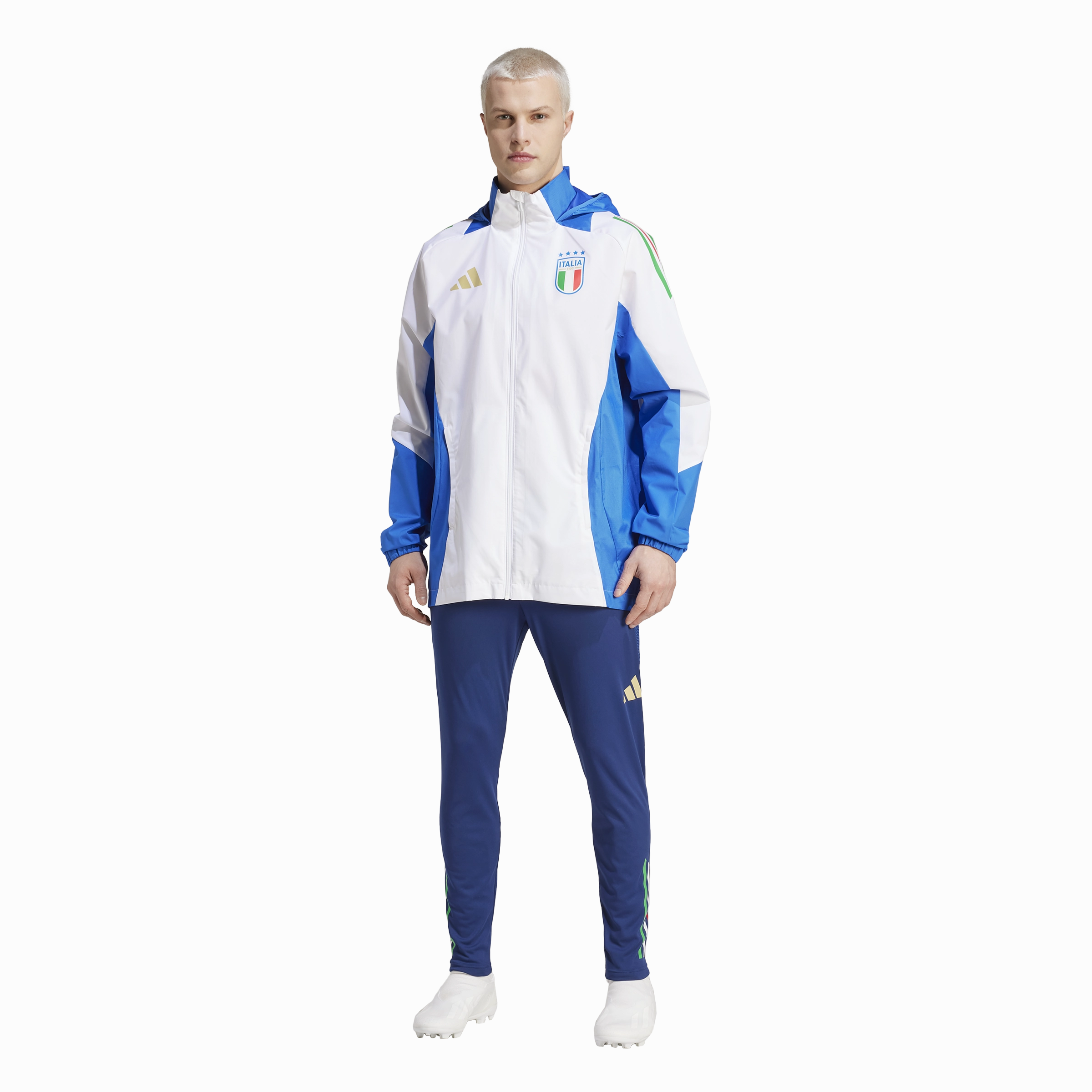 Veste Coupe-Vent Italie 2024 - Blanc/Bleu