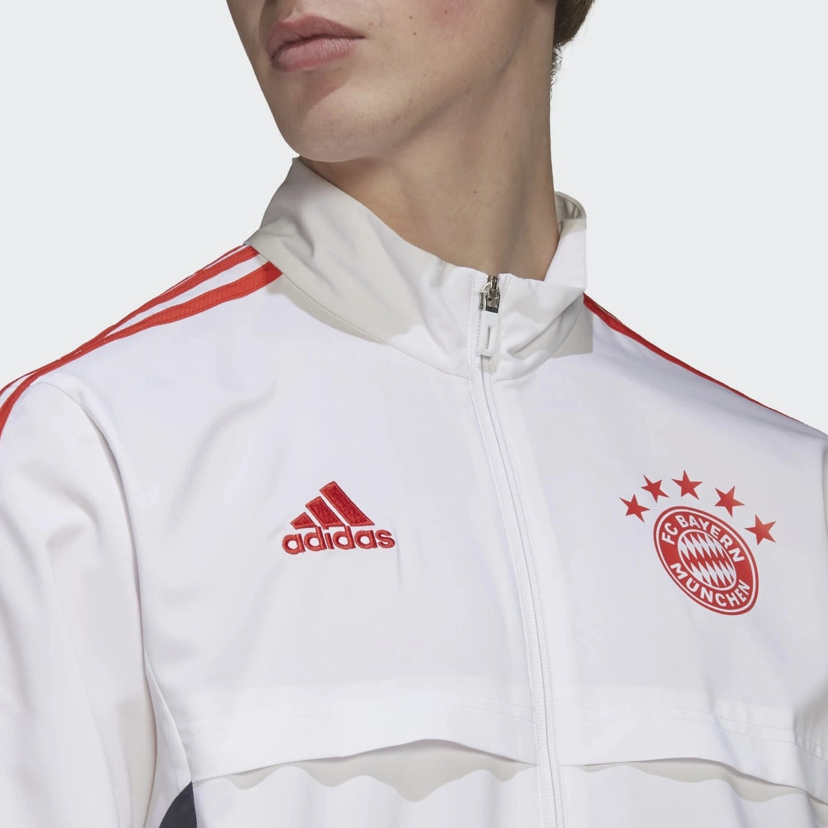 Veste de survêtement Bayern Munich 2022/2023 - Blanc/Rouge/Noir