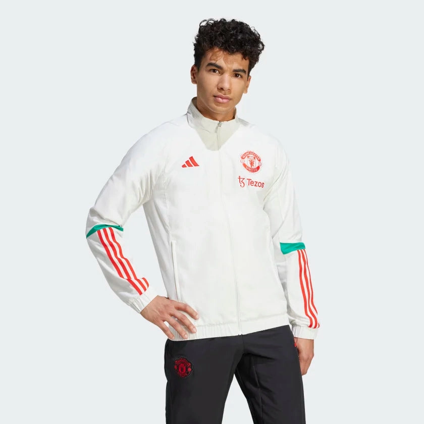 Veste de survêtement Manchester United - Blanc/Rouge/Vert